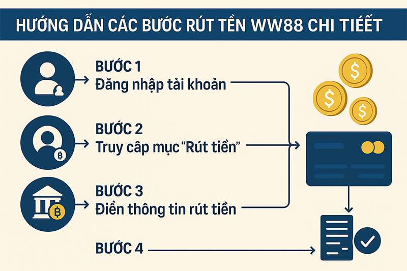 Hướng dẫn các bước rút tiền WW88 chi tiết